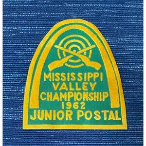Vtg 1962 Mississippi Valley Championship Felt Patch Junior Postal Rifle Team
